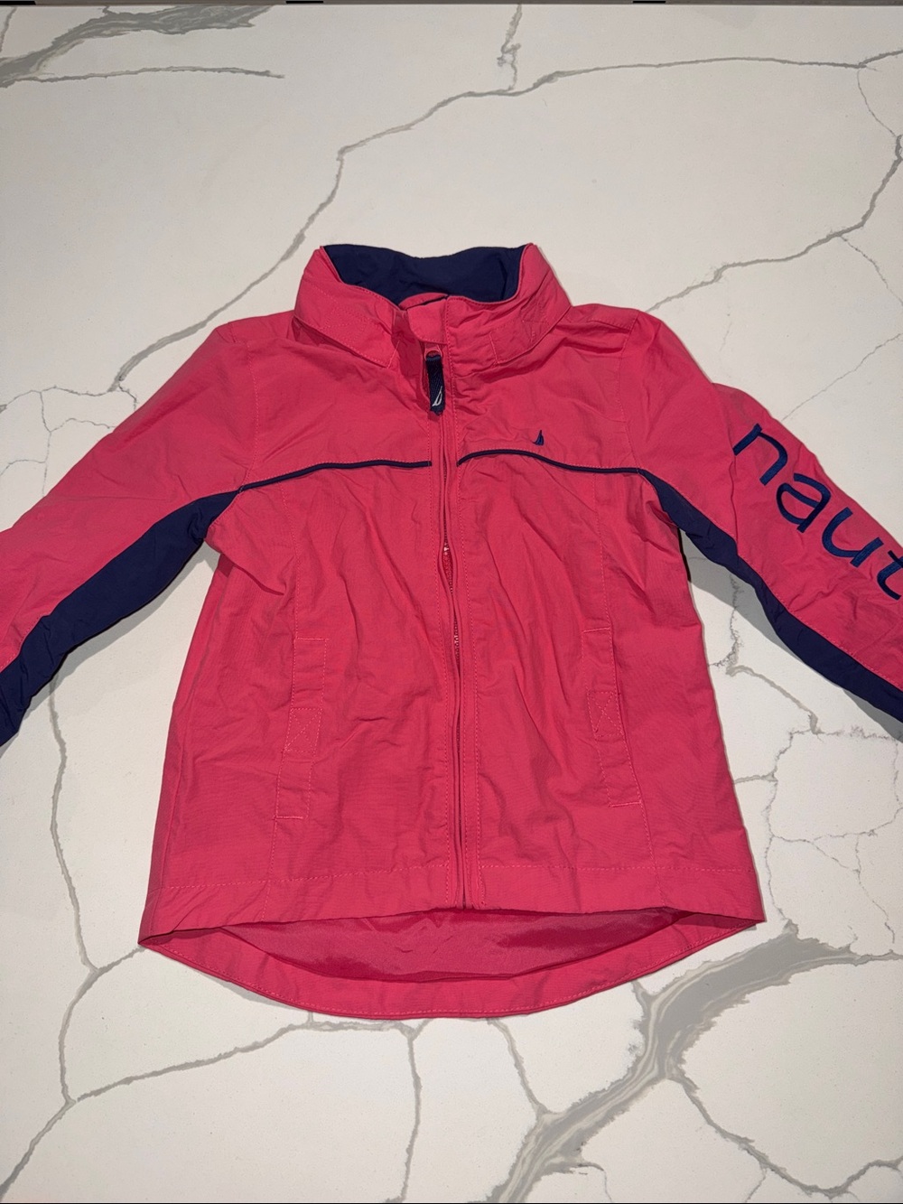 Nautica Pink and Navy Girls' Swim Jacket